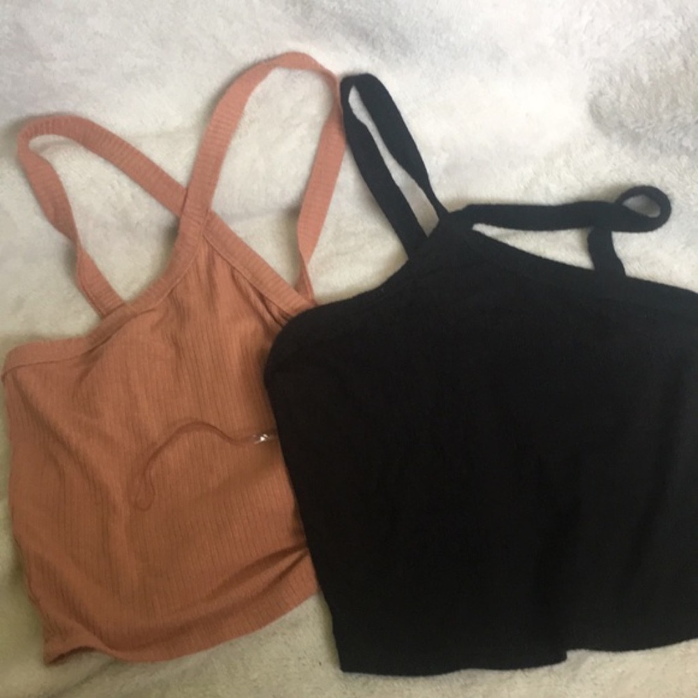 Bozzolo halter top bundle, peach and black size M